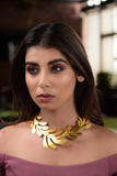 SMOOTH SURFACE VINE SHAPED18K GOLD PLATED FASHION NECKLACE