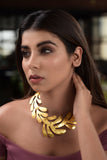 SMOOTH SURFACE VINE SHAPED18K GOLD PLATED FASHION NECKLACE