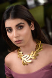 SMOOTH SURFACE VINE SHAPED18K GOLD PLATED FASHION NECKLACE