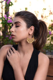 FLASHY GYPSY 18K GOLD PLATED HOOP EARRING