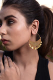 FLASHY GYPSY 18K GOLD PLATED HOOP EARRING