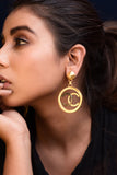 PASSIONATELY TIMELESS CHANEL 18K GOLD PLATED EARRING