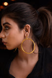 DISCO URBAN CHIC ROUND 18K GOLD PLATED EARRING