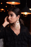 DAZZLING GEOMETRIC ASSEMBELED 18K GOLD PLATED EARRING