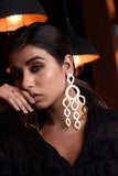 DAZZLING GEOMETRIC ASSEMBELED 18K GOLD PLATED EARRING