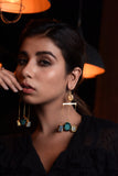 INNOVATIVE AND BOLD STYLISH  EQUILIBRIUM 18K GOLD PLATED DANGLER EARRING